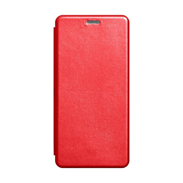 

Чехол-книжка кожа для Xiaomi Redmi Note 9, Красный / Серый
