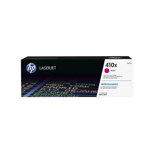 

Картридж HP 410X magenta CF413X для принтера Color LaserJet Pro M477fdw, M452dn, M452nw, M477fdn, MFP M477fnw, M377dw, M377fdw