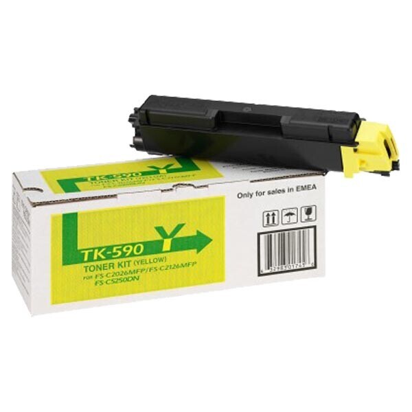 

Картридж Kyocera TK-590Y yellow (1T02KVANL0) для принтера FS-C2026MFP, FS-C2126MFP, FS-C2526MFP, FS-C2626MFP, FS-C5250DN, ECOSYS P6026cdn