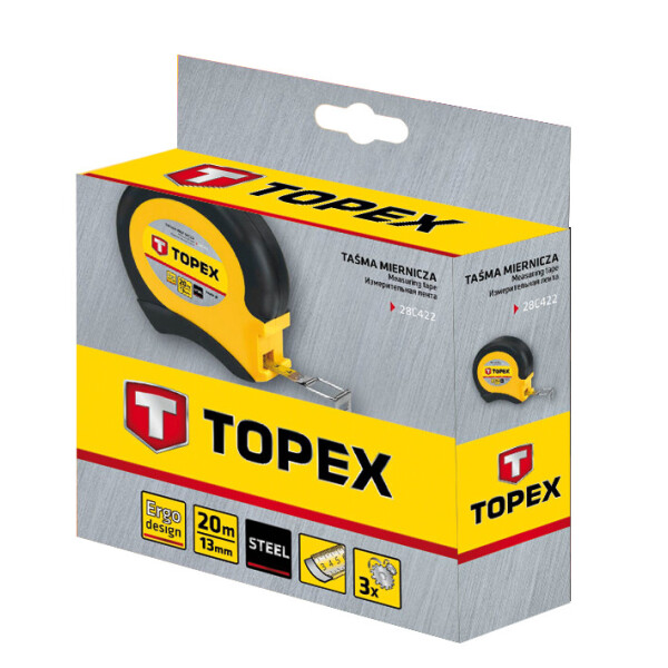 

Рулетка измерительная Topex 20м x 13мм, стальная
