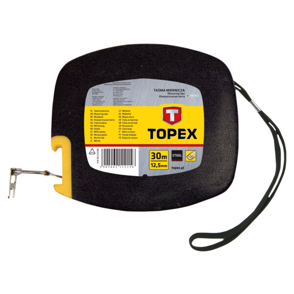 

Рулетка измерительная Topex 30м x 12,5мм, стальная