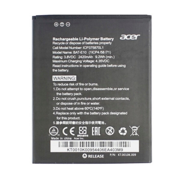

Батарея Acer BAT-E10 (Liquid Z530 LTE T02 Z530S)