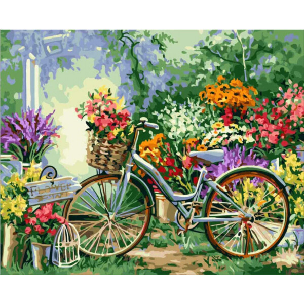 

Картина по номерам. Art Craft Велосипед в цветах 40*50см 12501