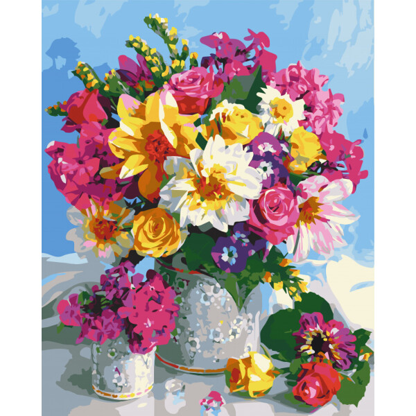 

Картина по номерам. Art Craft Цветочная радуга 40*50 см 12114-AC