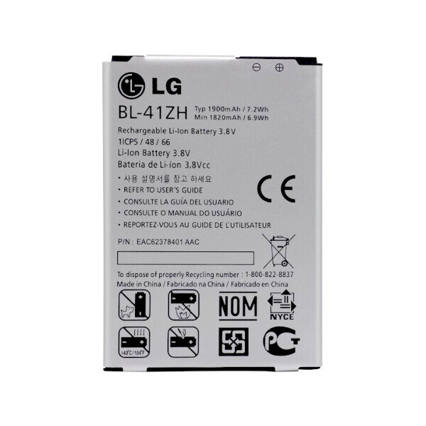 

Батарея LG BL-41ZH L Fino D290 D295, Leon H324 H340 H345, Leon TV, Tribute 2