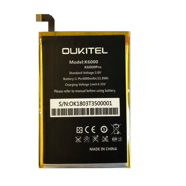 

Батарея Oukitel K6000 / K6000 Pro / K10000 / Doogee T6 PRO / Homtom HT6 / Ulefone POWER
