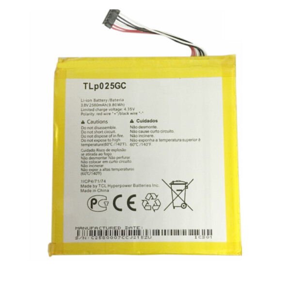

Батарея Alcatel TLp025DC, TLp025G2, TLp025GC (One Touch Pixi 4 7"; (9003X / 9003A / OT-8063)