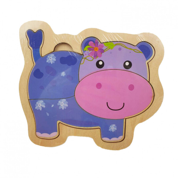 

Деревянная игрушка Пазлы MD 2283 (Бегемот)