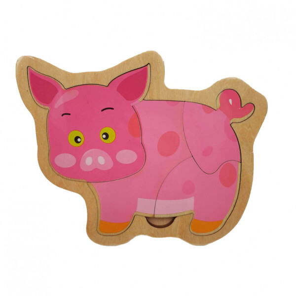 

Деревянная игрушка Пазлы MD 2283 (Поросёнок)