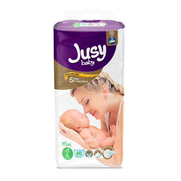 

Детские подгузники Jusy Twin Baby Diaper Mini 40 шт. (JTB_Mini_40)