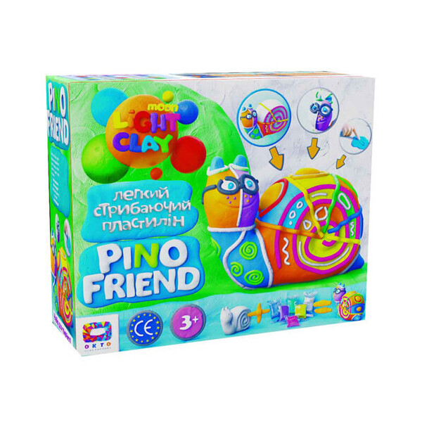 

Набор легкого прыгающего пластилина ТМ Moon Light Clay Pino Friend Райли (9) 70037