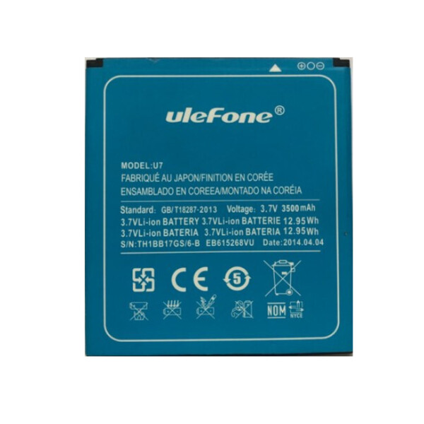 

Батарея Ulefone U7 (Carpad t69 Max, Created N7, Orientphone Mega Pro 7, Ulefone U7, Star u69, Vido M87, Gdippo X7, Tronsmart PS7, Luftco AoneX, Mlais M81, Nibiru Jupiter M1, Chinavasion OEM 7";)