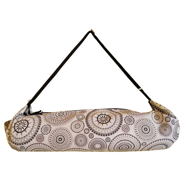 

Сумка-чехол для йоги коврика Foyo Ethno Black B черный рисунок с черной лямкой (01-096)