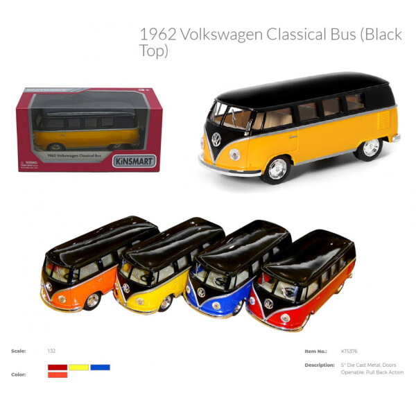 

Модель автобус 5'' KT5376W VOLKSWAGEN CLASSICAL BUS