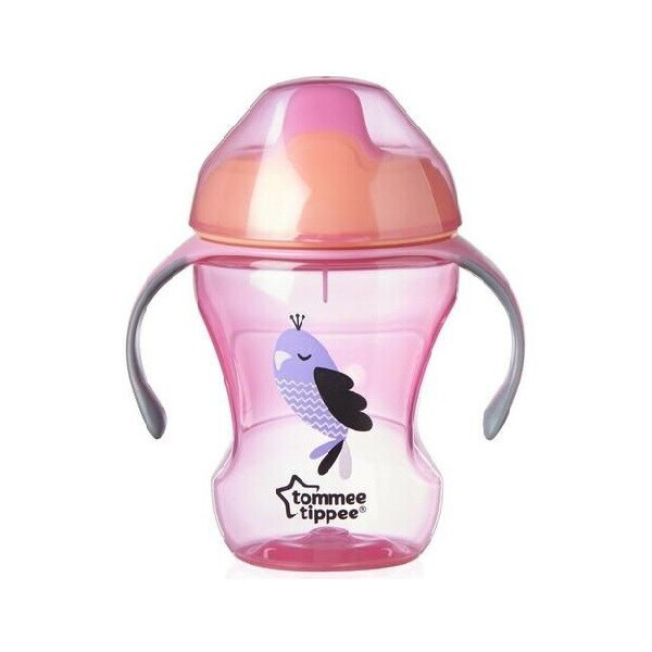 

Чашка-непроливайка Tommee Tippee 230 мл от 6 мес. розовая (44711087)