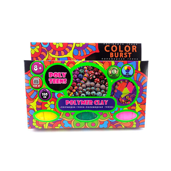 

Набор полимерной глины для лепки ТМ Poly Teens Color Burst РТ00004
