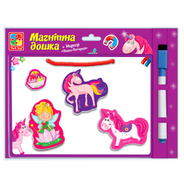 

Магнитная доска с маркером Vladi Toys Влади Тойс Пиши-стирай Единороги (VT3601-11)