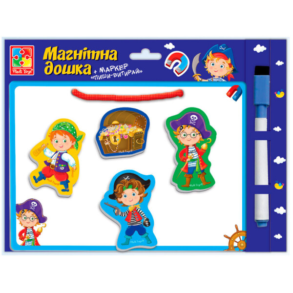 

Магнитная доска с маркером Vladi Toys Влади Тойс Пиши-вытирай Пираты (VT3601-10)