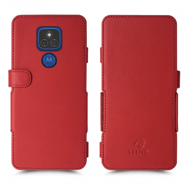

Чехол книжка Stenk Prime для Motorola Moto E7 Plus Красный