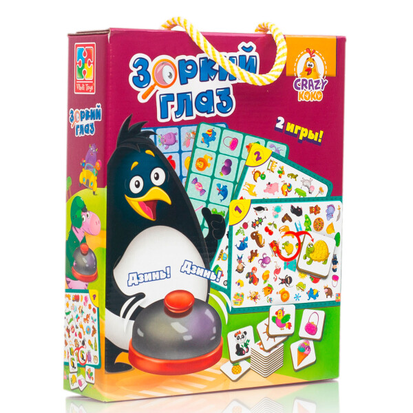 

Настольная игра Vladi Toys со звоночком Зоркий глаз рус (VT8010-03)