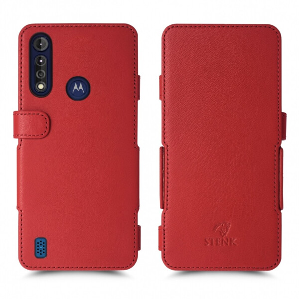 

Чехол книжка Stenk Prime для Motorola Moto G8 Power Lite Красный
