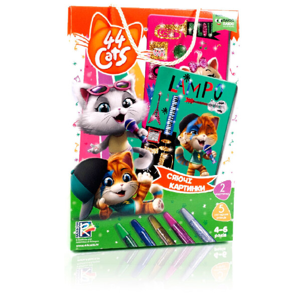 

Набор для творчества Vladi Toys Влади Тойс 44 Кота Сияющие картинки (VT4422-01)