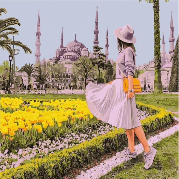 

Картина по номерам. Ярмарка цветов 30*30см KHO4703