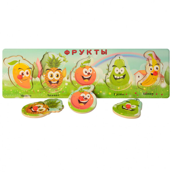 

Деревянная игрушка Рамка-вкладыш MD 2022 (Фрукты)