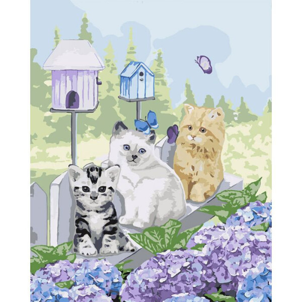 

Картина по номерам. Животные, птицы Малыши в саду 40*50см KHO4157