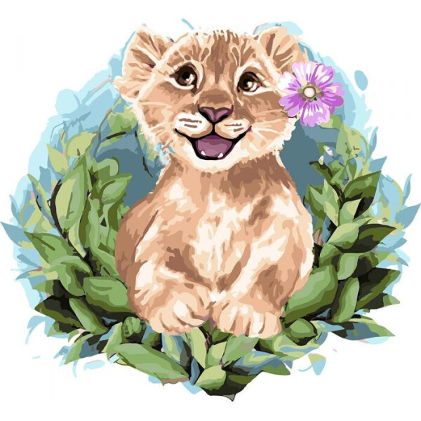 

Картина по номерам. Волшебный львенок 30*30см KHO4158