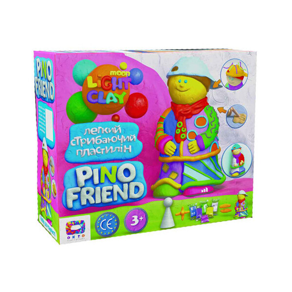 

Набор легкого прыгающего пластилина ТМ Moon Light Clay Pino Friend Джексон (9) 70038