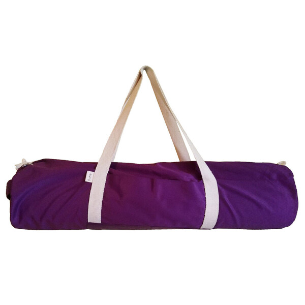 

Сумка-чехол для йоги коврика Foyo Sweet Plum Long сливовый с белой молнией и ручками (01-105)