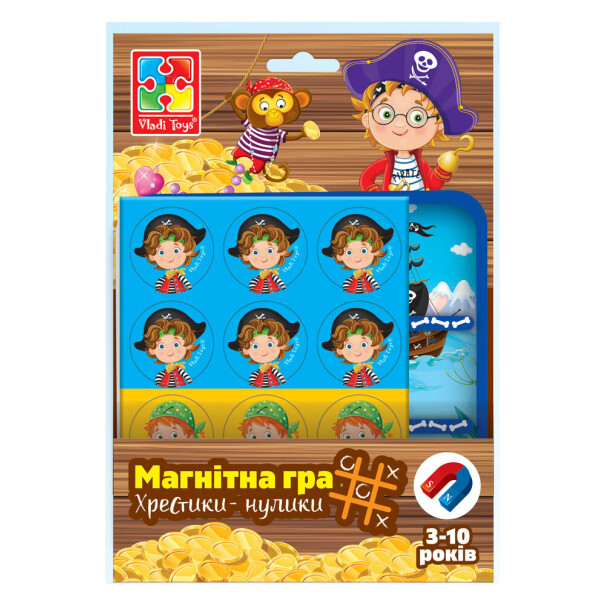 

Настольная магнитная игра Vladi Toys Влади Тойс Пираты Крестики-нолики (VT3703-06)