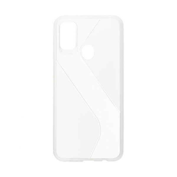 

Чехол полупрозрачный для Samsung M30s/M21 Силикон, Белый / Синий