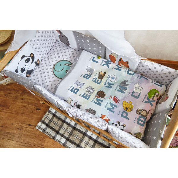 

Комплект постельного белья Добрый сон Азбука без съемных чехлов зверята (1-07-1/2)
