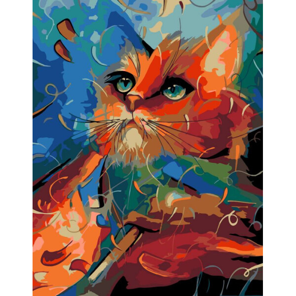 

Картина по номерам. Rosa „Bright Cat“ 35х45см N00013219