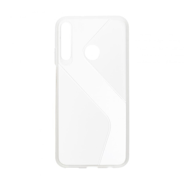 

Чехол полупрозрачный для Huawei P40 lite E Силикон, Белый / Синий