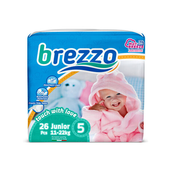 

Подгузники Brezzo Junior (11-22 кг) 26 шт (4820220090041)