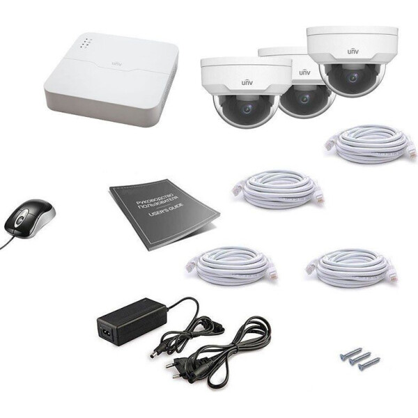 

Комплект IP видеонаблюдения Uniview 3DOME 4MEGA