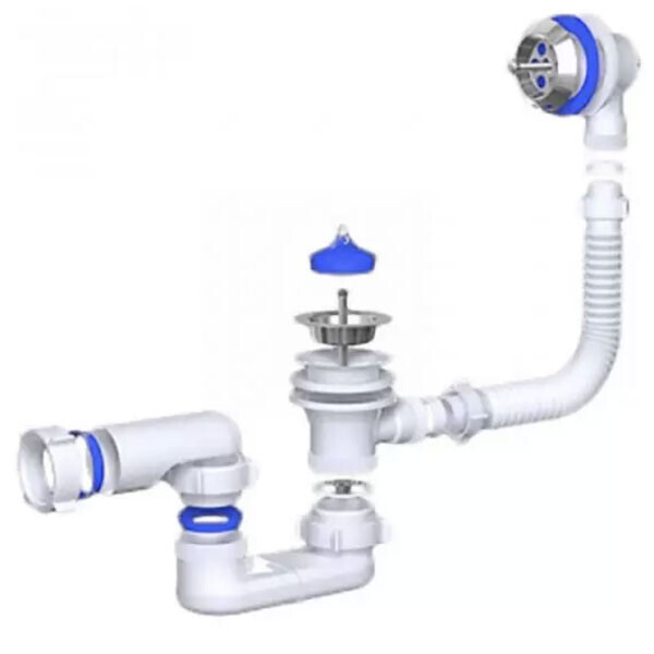 

Сифон АНИ-ПЛАСТ Ани для ванны, 1-1/2" с выпуском и переливом d40 (Е050)