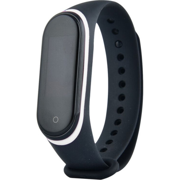 

Ремешок Slim line для фитнес-браслета Xiaomi Mi Band 3 / 4 (Черный / Белый) (784177)
