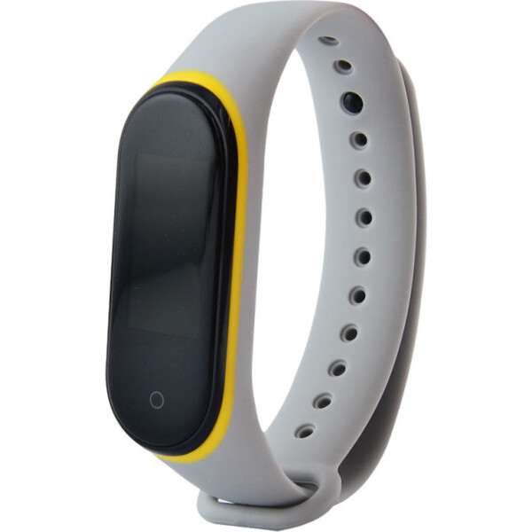 

Ремешок Slim line для фитнес-браслета Xiaomi Mi Band 3 / 4 (Серый / Желтый) (784176)