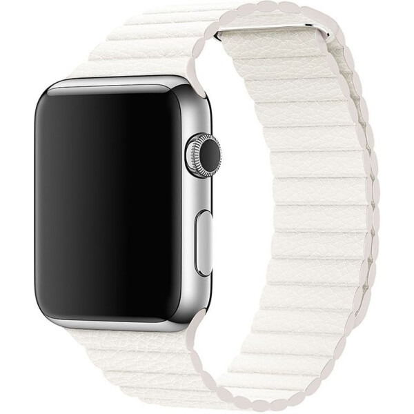 

Ремешок oneLounge Leather Loop White для Apple Watch 44mm/42mm Series 5/4/3/2/1 OEM