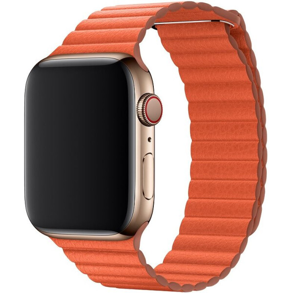 

Ремешок oneLounge Leather Loop Orange для Apple Watch 44mm/42mm Series 5/4/3/2/1 OEM