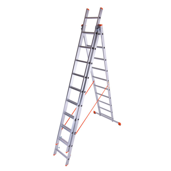 

Лестница трехсекционная алюминиевая Laddermaster Sirius A3A10. 3x10 ступенек