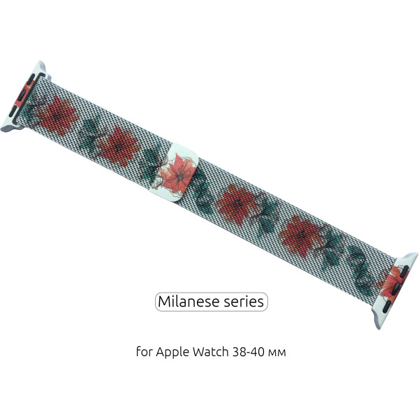 

Ремешок Armorstandart Milanese Loop Band для смарт-часов Apple Watch All Series 38-40mm Flowers Fuchsia (ARM52959)