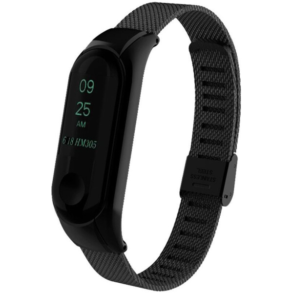 

Металлический ремешок миланское плетение для фитнес-браслета oneLounge Xiaomi Mi Band 3 Black