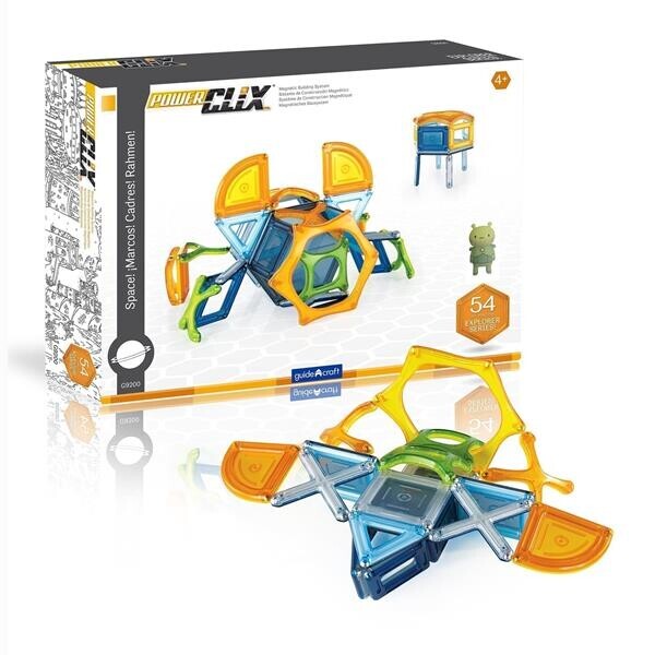 

Магнітний конструктор Guidecraft PowerClix Explorer Series Космос, 54 деталі (G9470)