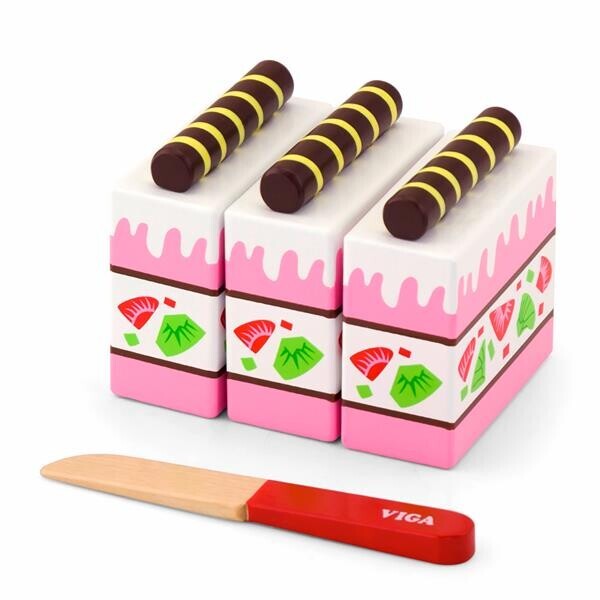 

Игрушечные продукты Viga Toys Деревянные & # 039; пьяный клубничный торт (51324)