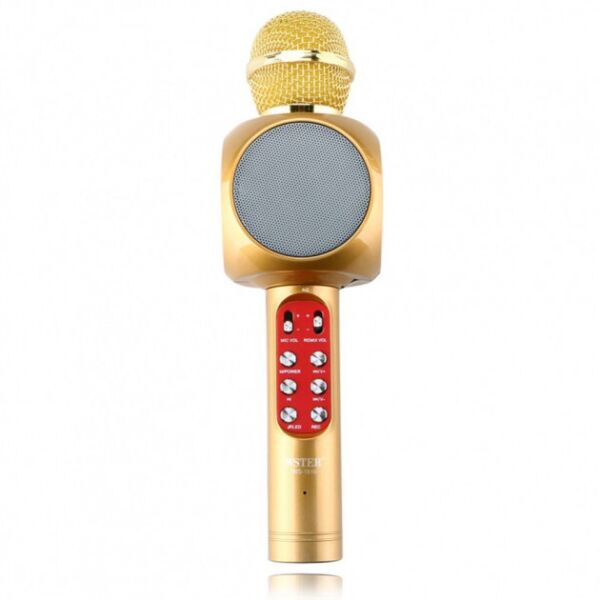 

Беспроводной микрофон для караоке, портативный Bluetooth микрофон Wster WS1816 Gold